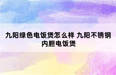 九阳绿色电饭煲怎么样 九阳不锈钢内胆电饭煲